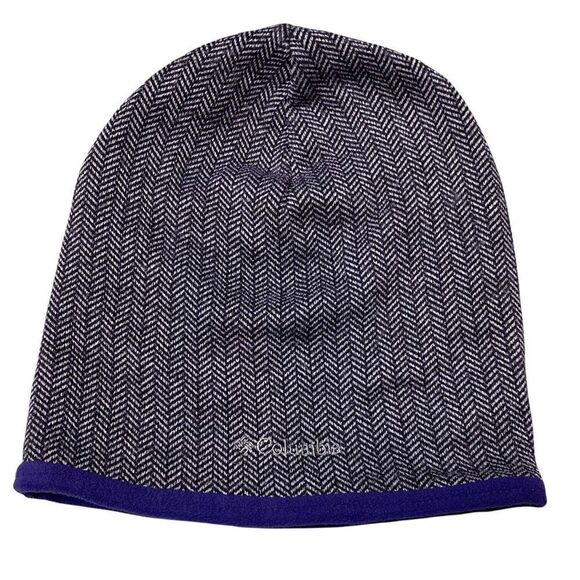 Columbia Women’s Beanie Purple White Design One Size - Picture 1 of 7